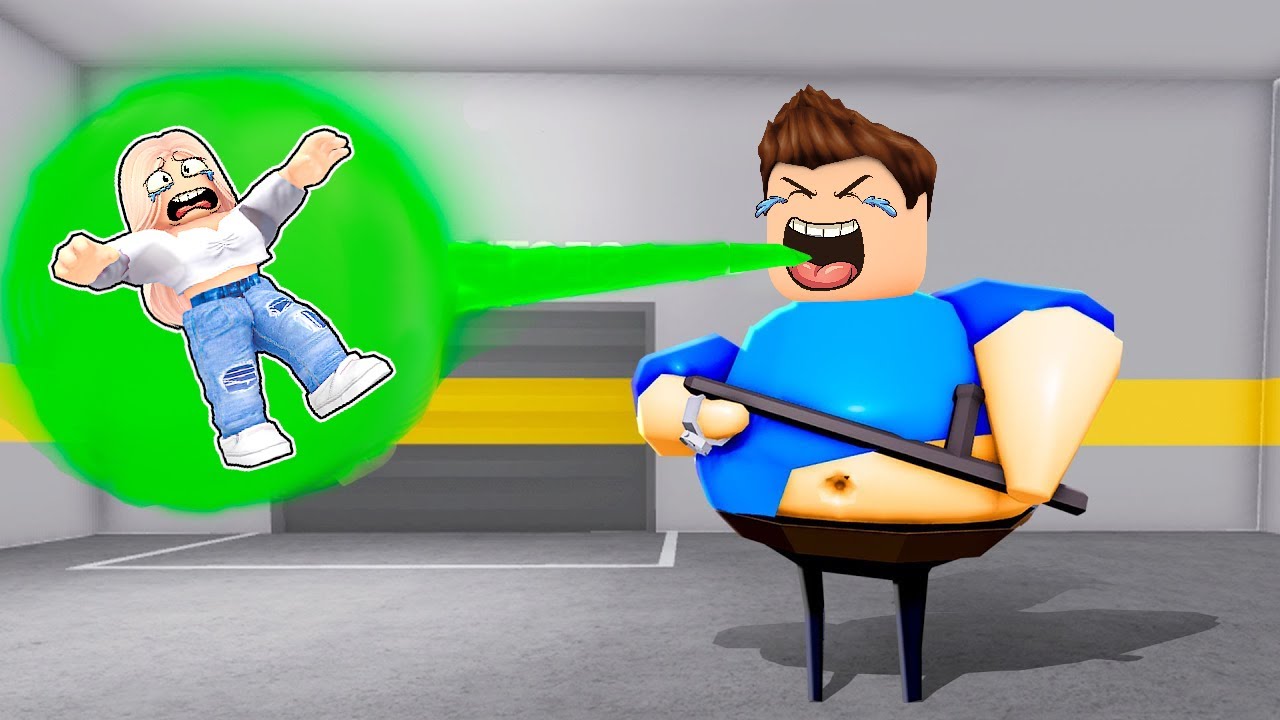 ŁAPIE ZŁODZIEI JAKO GRUBY POLICJANT  BARRY'S PRISON w Roblox!
