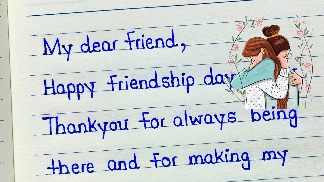 Friendship day card writing 2024 | Friendship day letter | Happy friendship day | Letter to friend