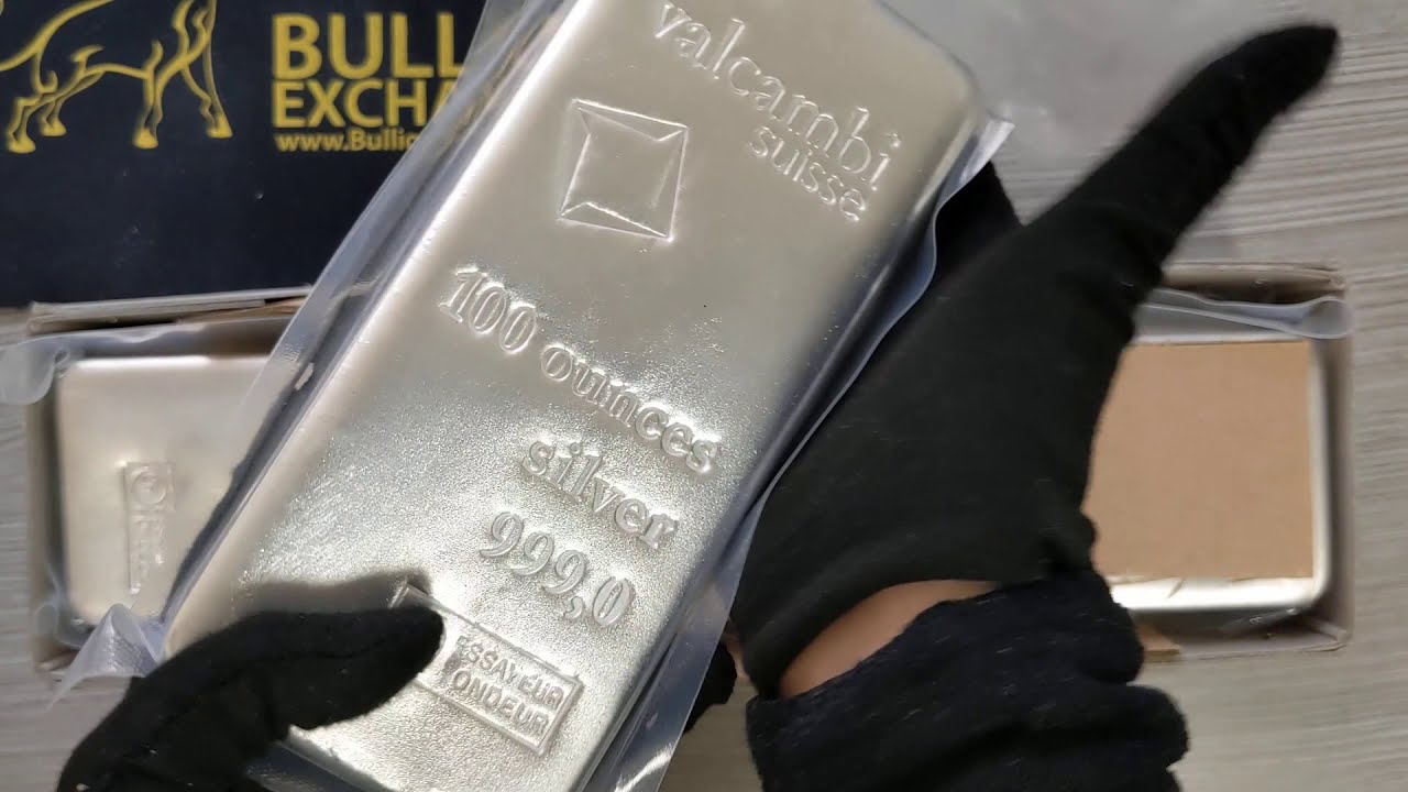Big Silver unboxing! 100 oz Valcambi Suisse Silver Bars at Bullion Exchanges