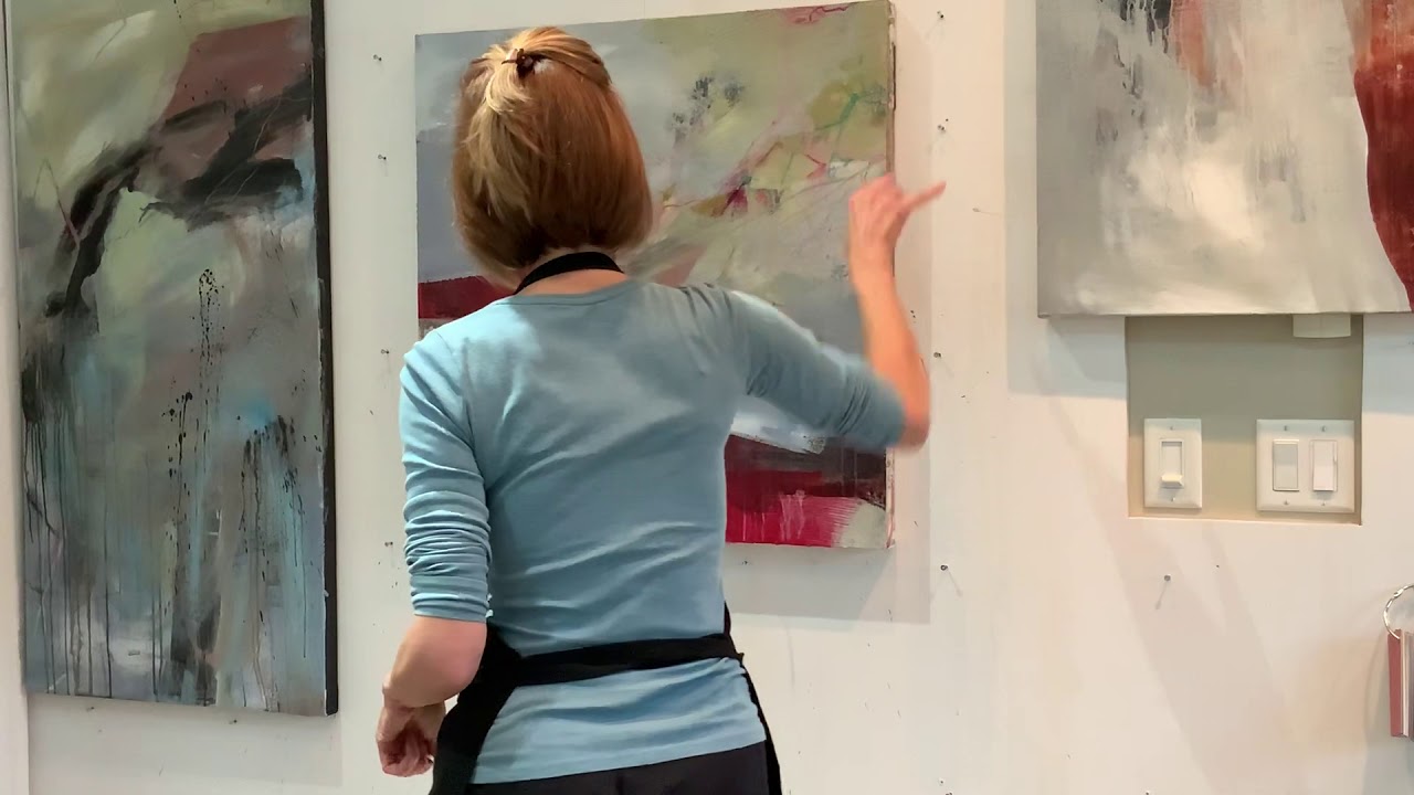 Abstract and intuitive mark-making with mixed media and acrylic paint