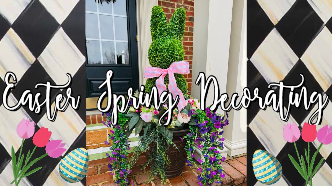 EASTER SPRING FLORALS PLANTER IDEAS 2026 #decoratewithme #floral #bunny 