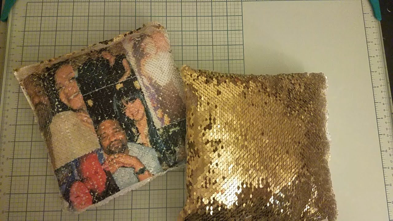 How to Sublimate on Dollar Tree Sequin Pillow || Valentine's Day Crafts