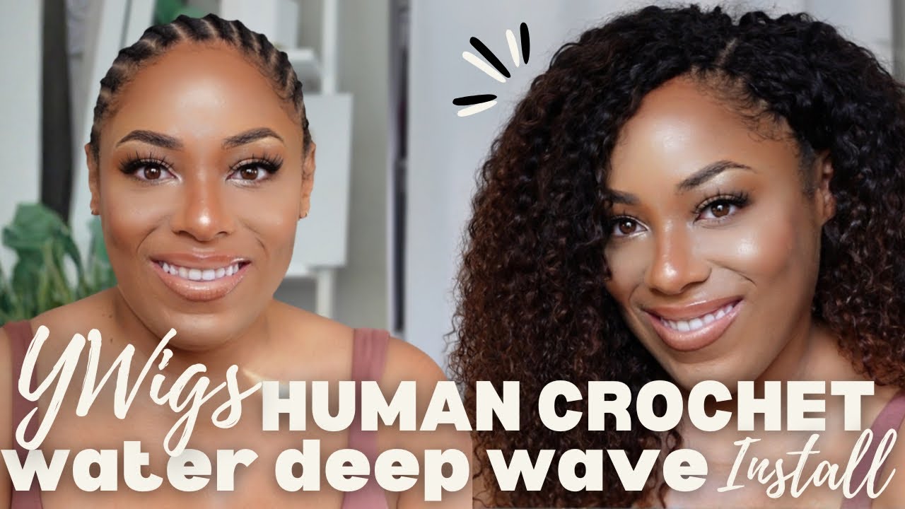 YWIGS WATER DEEP WAVE ИЗ ЧЕЛОВЕЧЕСКИХ ВОЛОС, ВЯЗАНИЕ КРЮЧКОМ | ЛИА ЛАВОН