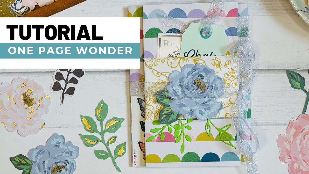 TUTORIAL ONE PAGE FOLIO - Use Your 12x12 Papers - Flat Mail Ideas - Paper Crafts - Clique Kits DT