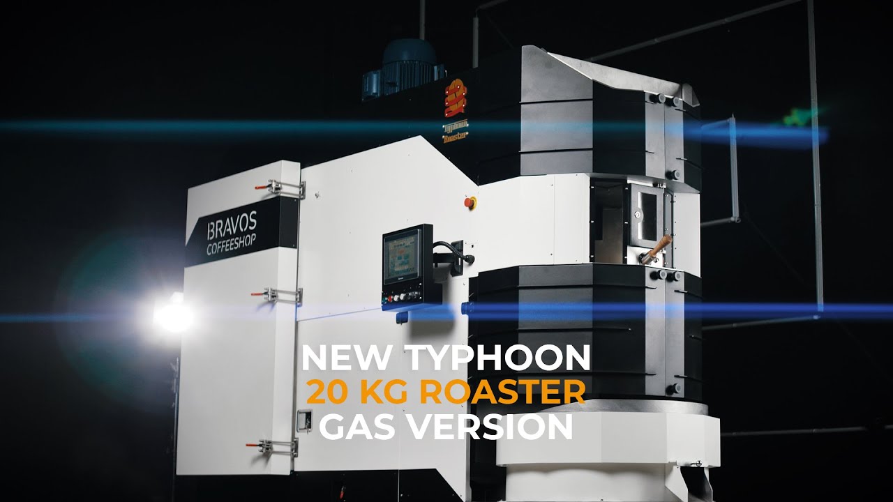 The 20 kg (gas) Typhoon Roaster, an Innovative Fluid-bed Coffee Roaster.