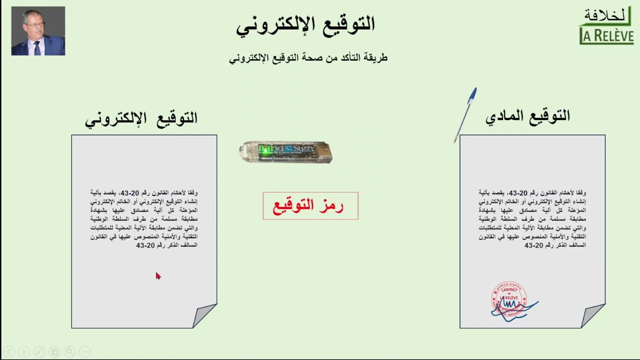 Signature électronique  التوقيع الإلكتروني