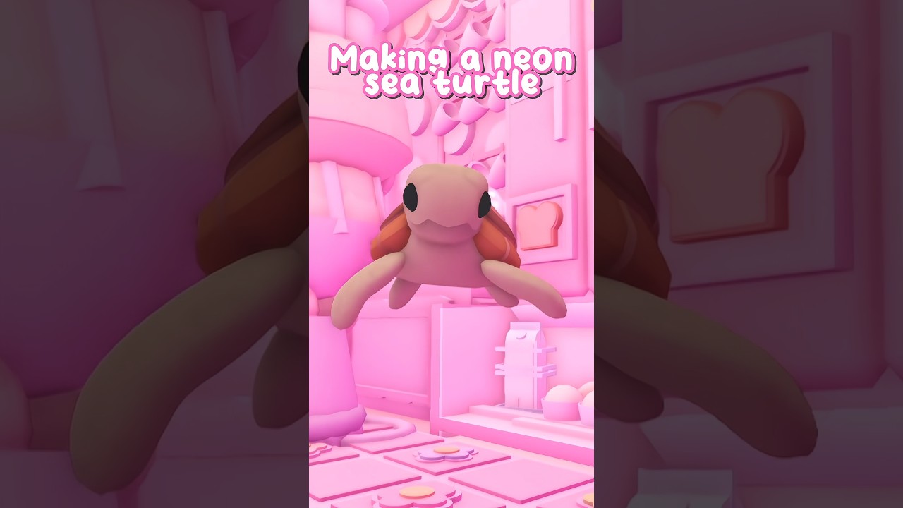 MAKING A NEON SEA TURTLE! 🤩 | ADOPT ME! 🐢 #adoptmeroblox #adoptme #shorts #neon