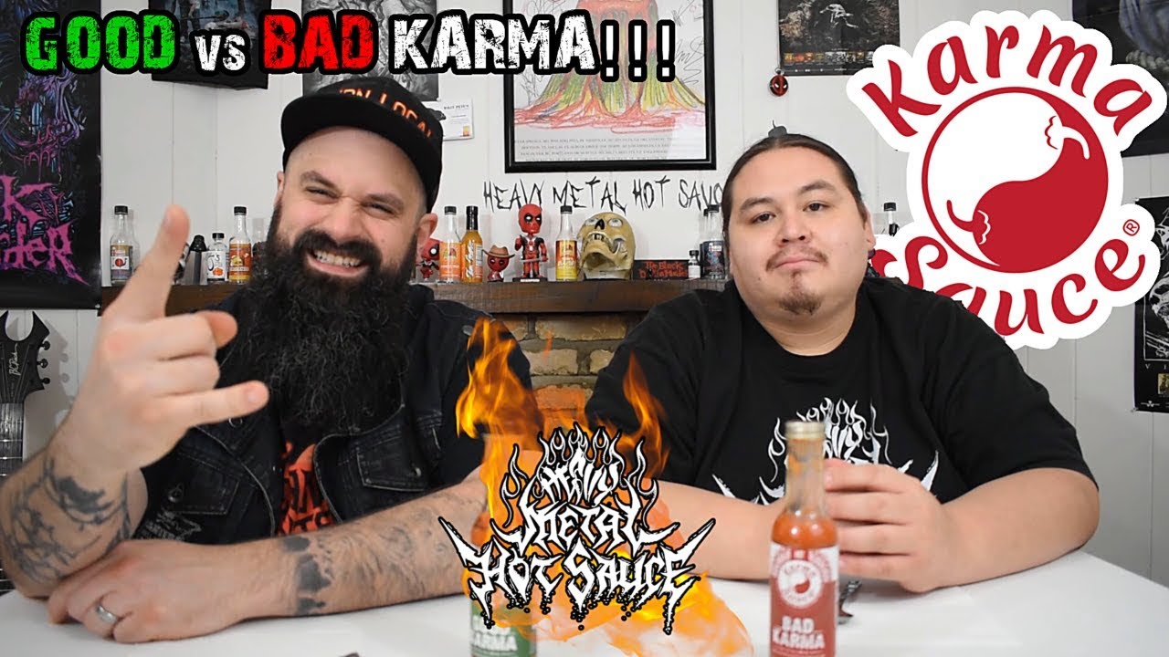 GOOD Karma and BAD Karma from KARMA SAUCE!!! || Heavy Metal Hot Sauce