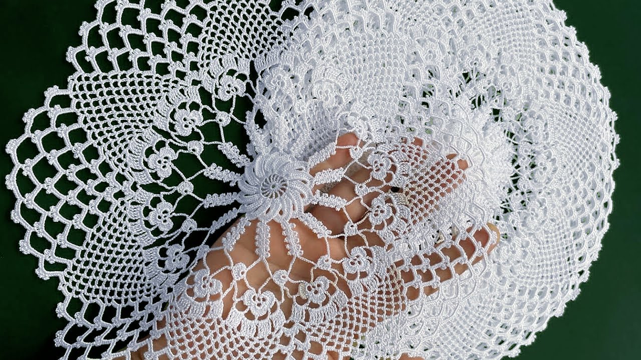 Special Crochet Tablecloth with Tutorial Crochet Motif and Crochet Border 🧶 Part 1