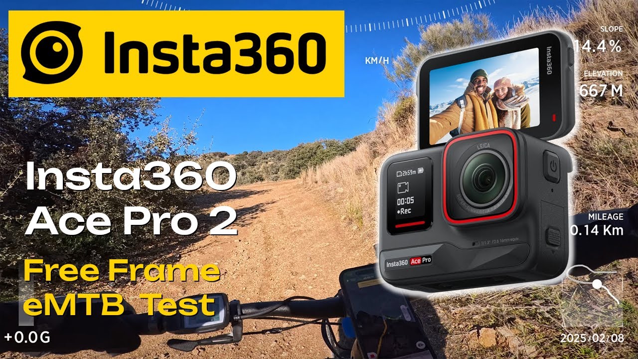 Ruta eMTB: Insta360 Ace Pro 2 | Prueba del modo Free Frame, formatos de grabación y estadísticas GPS