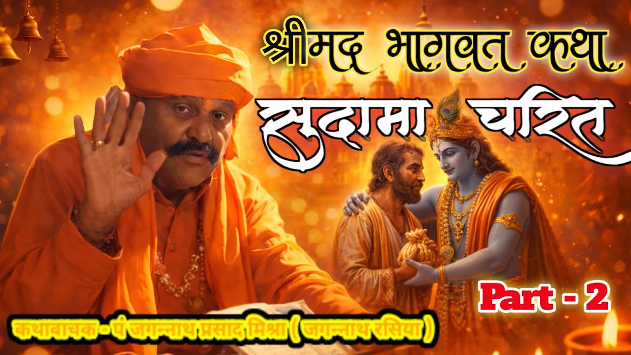 सुदामा चरित live #bhagvat #श्रीमद्भागवत #live जगन्नाथ रसिया पार्ट 2