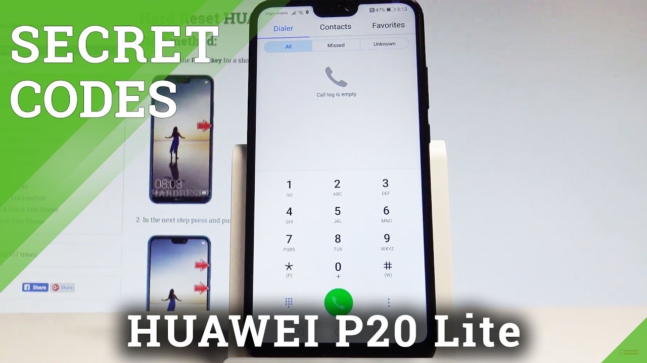 Секретные коды HUAWEI P20 Lite - Скрытый режим / Хитрости и советы | HardReset.Info