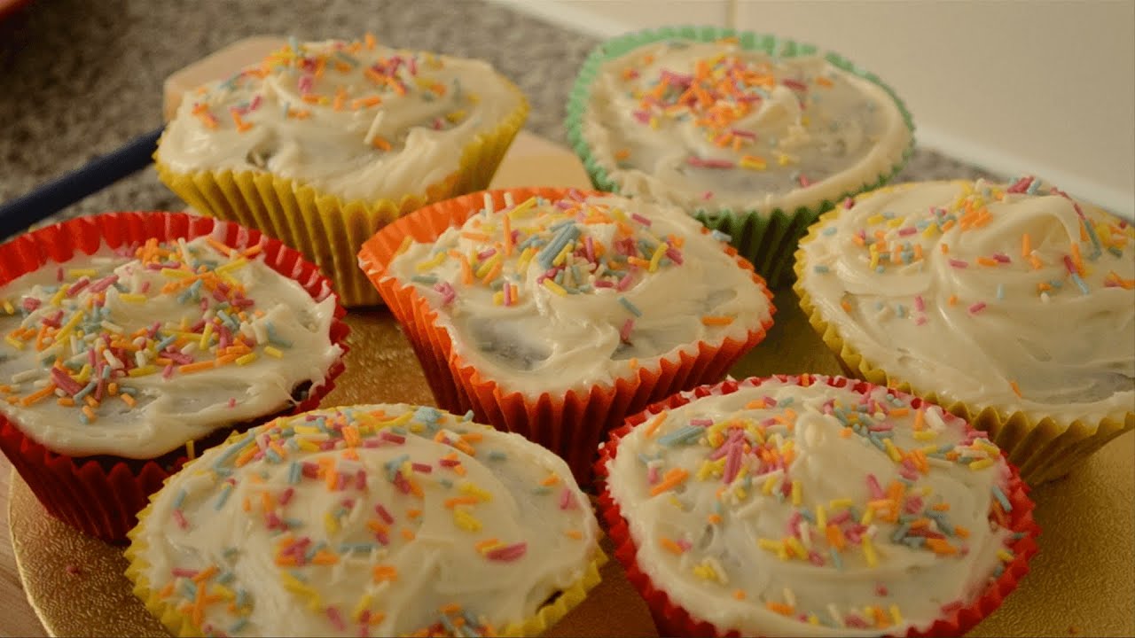How to Make Red Velvet Cupcakes with Rainbow Sprinkles