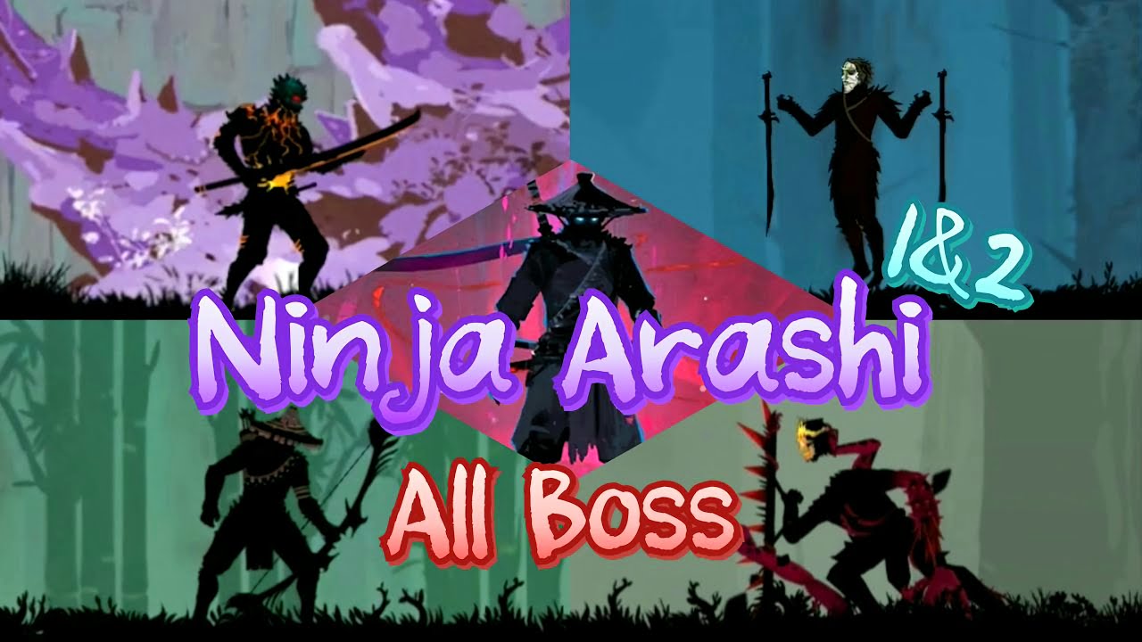 Ninja Arashi 1 & 2 - All Boss Fights + Ending