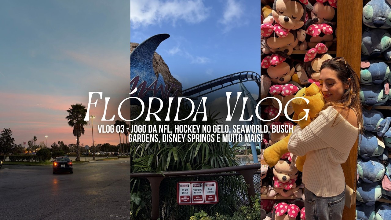 ORLANDO além da Disney 🎢🏈 NFL, Hockey no Gelo, Busch Gardens e SeaWorld | Flórida, USA - Ep. 03