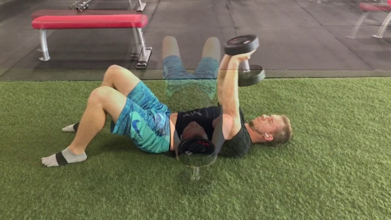 Dumbbell Pullover On Floor
