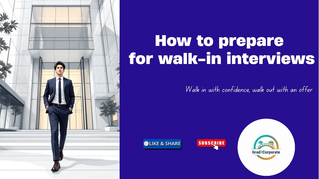 How to Prepare for Walk-in Interviews | Tips for Freshers to Crack Any Interview 🔥