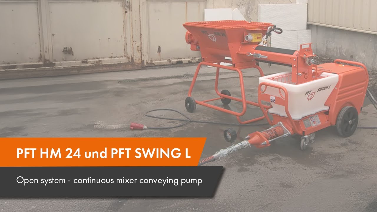 Open system - Continuous mixer PFT HM 24 and Conveying pump PFT SWING L