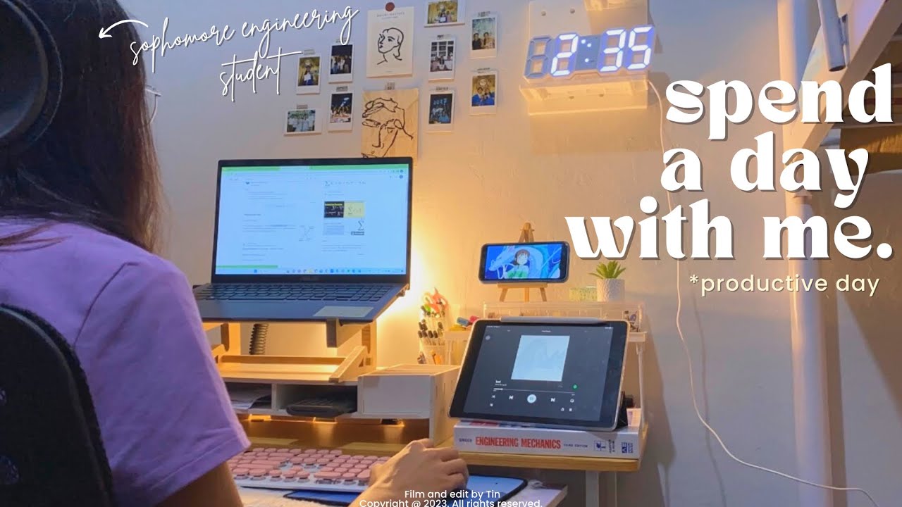 spend a day with me📚 how I study without getting burnout, learning how to rest, productive routine