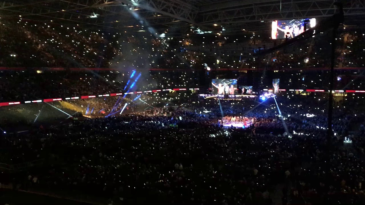 Joseph Parker's ring walk at the Principality Stadium