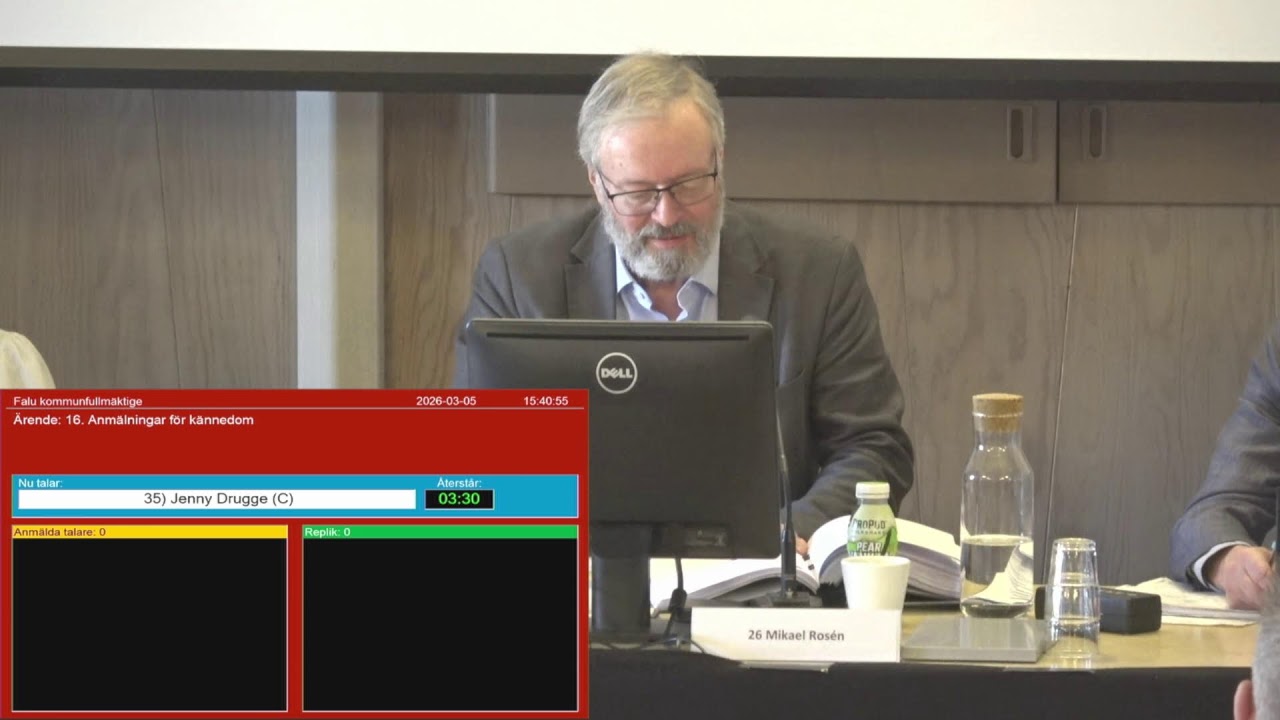 Falu kommunfullmäktige,  5 mars 2026