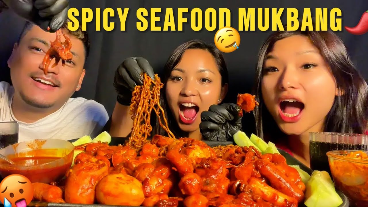 SPICY SEAFOOD BOIL MUKBANG🥵🐙|| JWAI SAB @Rashuu_22 * CHITCHAT❤️!!