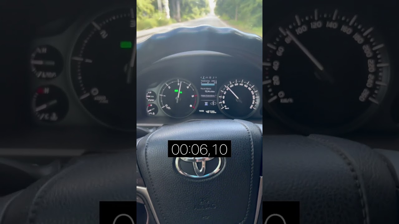 Разгон 0-100 Toyota Land Cruiser 200 4.5d дизель  249 сил. TLC200. #tlc200 #0-100 #разгон