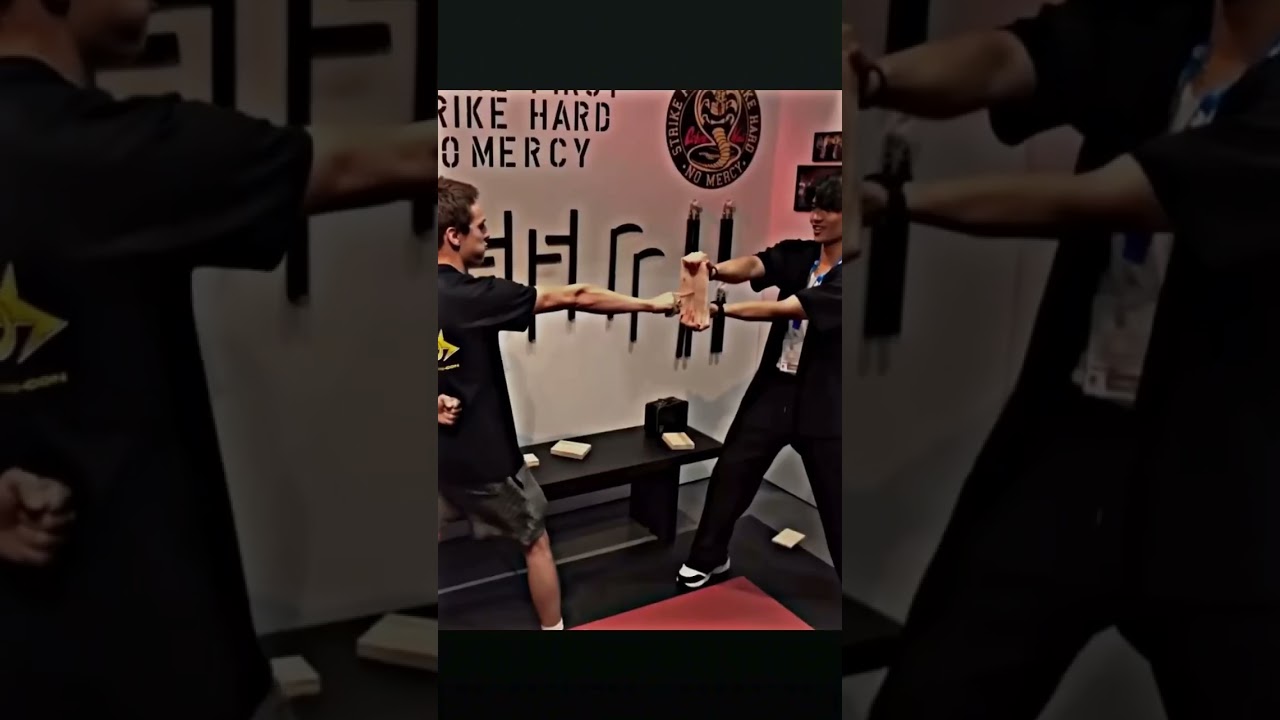 Kwon vs hawk in a wooden board challenge