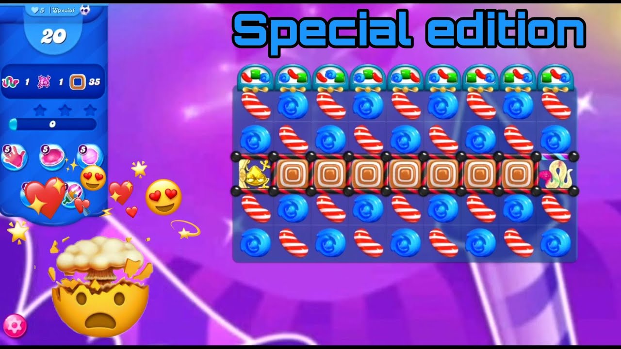 New Blue Candies special level | Candy crush saga special level 198 | @CCS_HCR