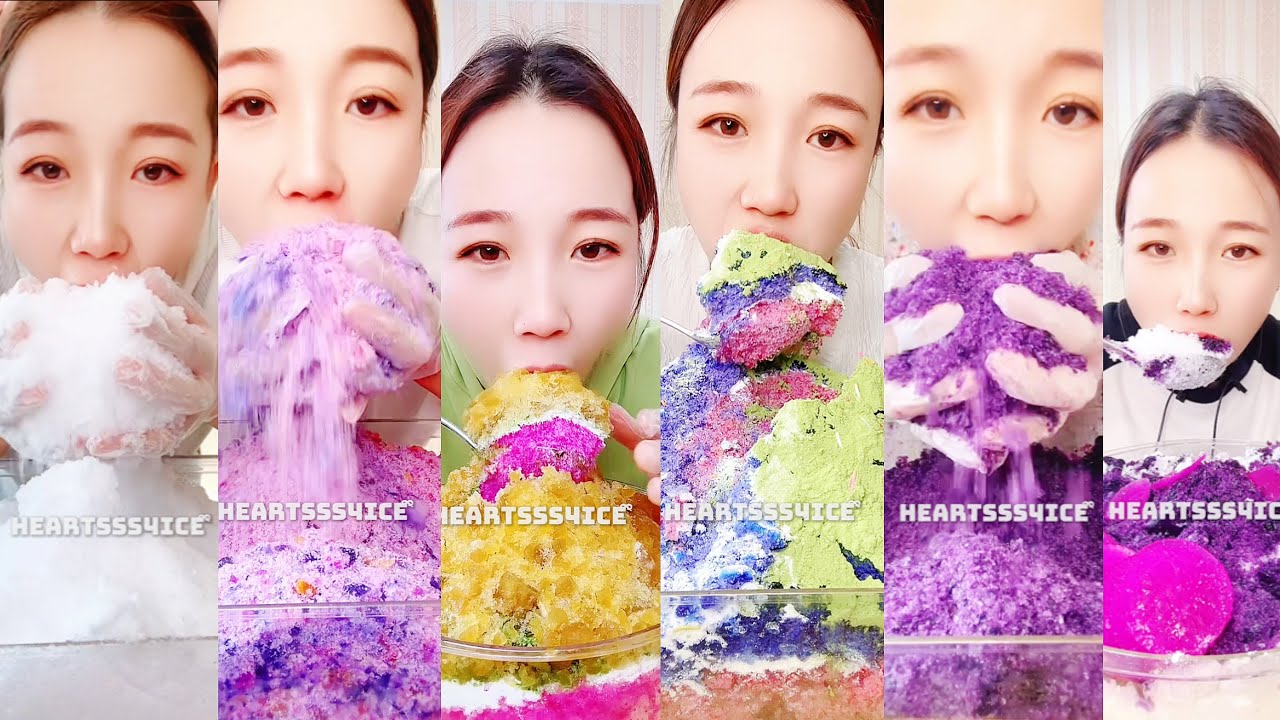 ASMR her shaved ice mix || crunchy ice