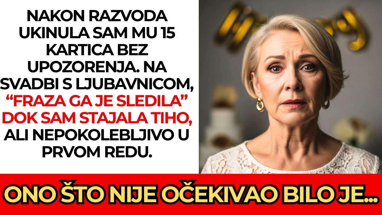 Nakon razvoda ukinula sam mu 15 kartica 💳... Na svadbi s ljubavnicom fraza ga je sledila ❄️