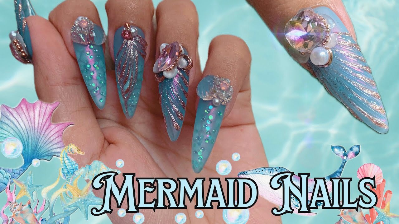 ⋆.🫧˚ mesmerizing jelly nails with sparkle crystals & pearls | born pretty gel polish ˚🐚.⋆