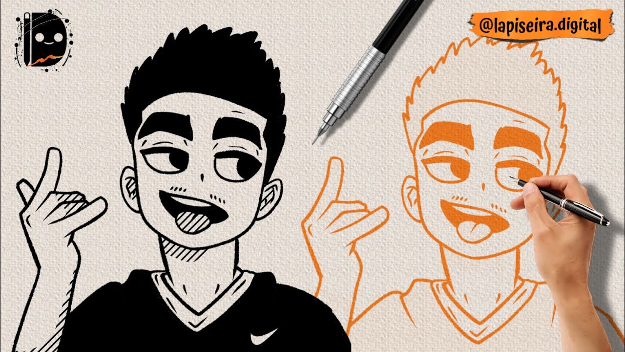 🔶Como desenhar um um garoto Tumblr da Nike passo a passo