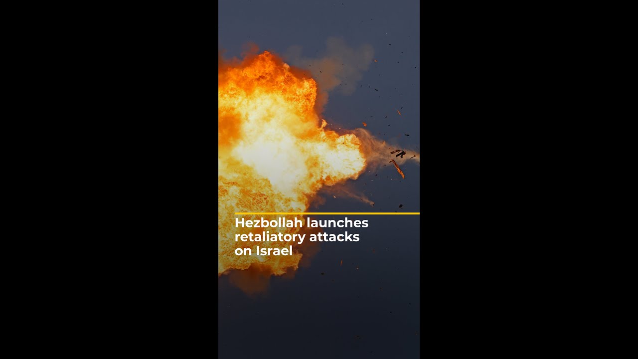 Hezbollah launches hundreds of rockets at Israel in retaliatory attack | AJ #shorts