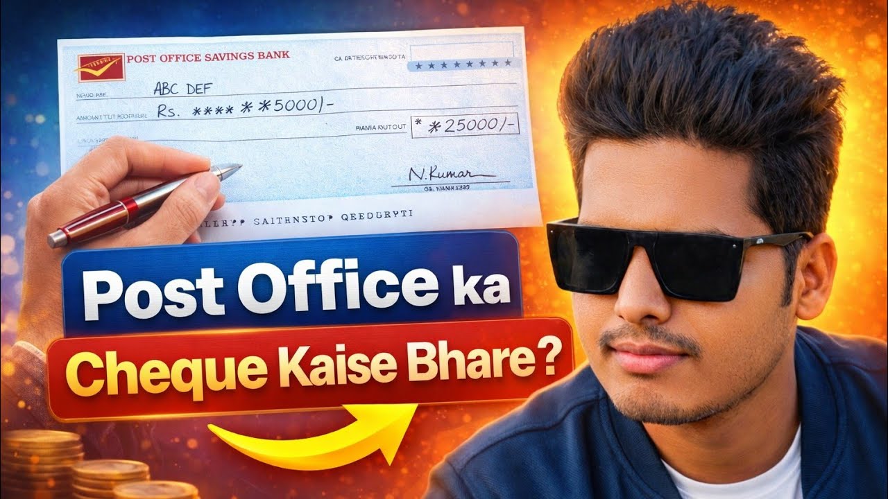 post office ka check kaise bhare | how to fill post office cheque | @SunnyHelpForever