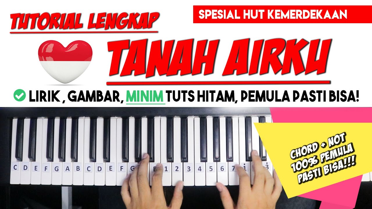 Spesial Kemerdekaan ke-75 RI | TUTORIAL PIANO TANAH AIRKU | Belajar Piano Eps.6