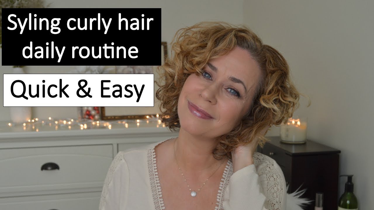 Styling Curly Hair Daily Routine  QUICK & EASY