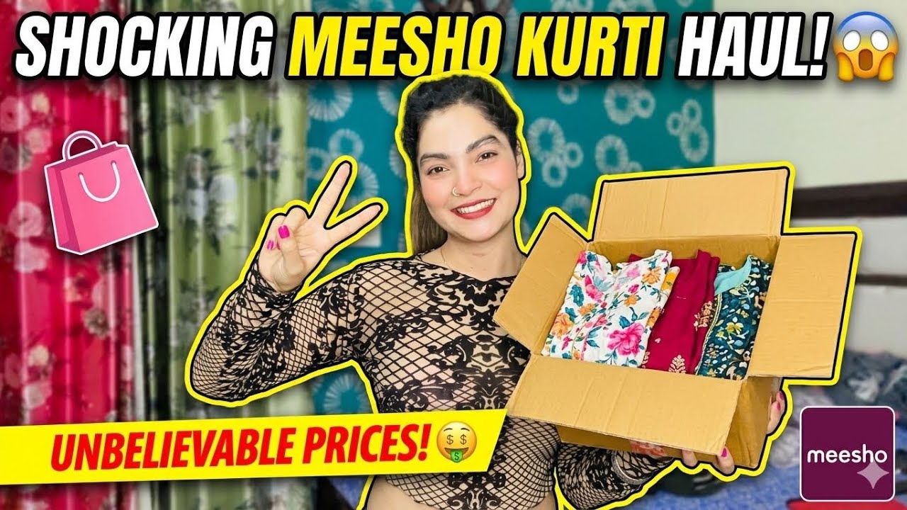 Meesho se itni sasti Kurti?! 😱  | Short Kurti Haul &#meesho#meeshohaul#shortkurti  #trendingvideo 