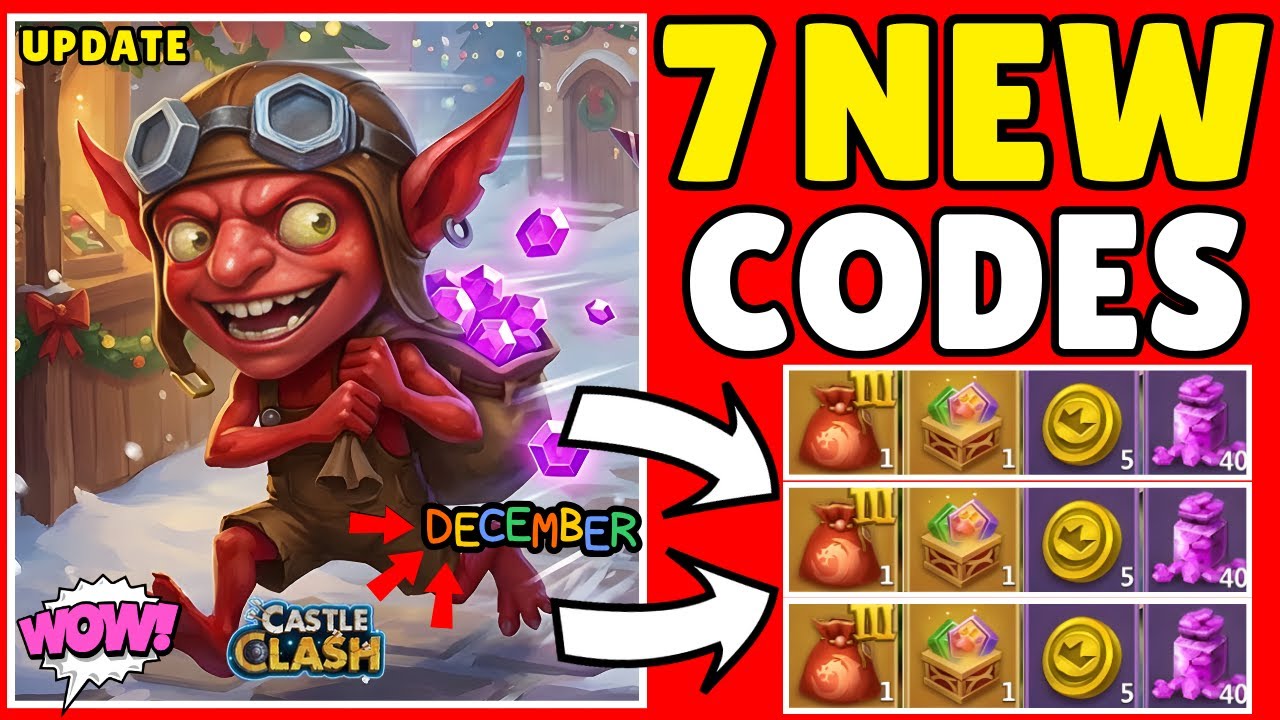 GIFT CODE CASTLE CLASH 🎄 DECEMBER 2025 🎄 CASTLE CLASH