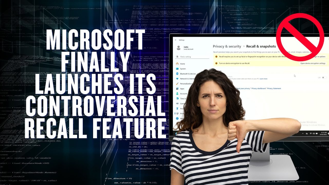 Microsoft Finally Launches Its Controversial Recall Feature