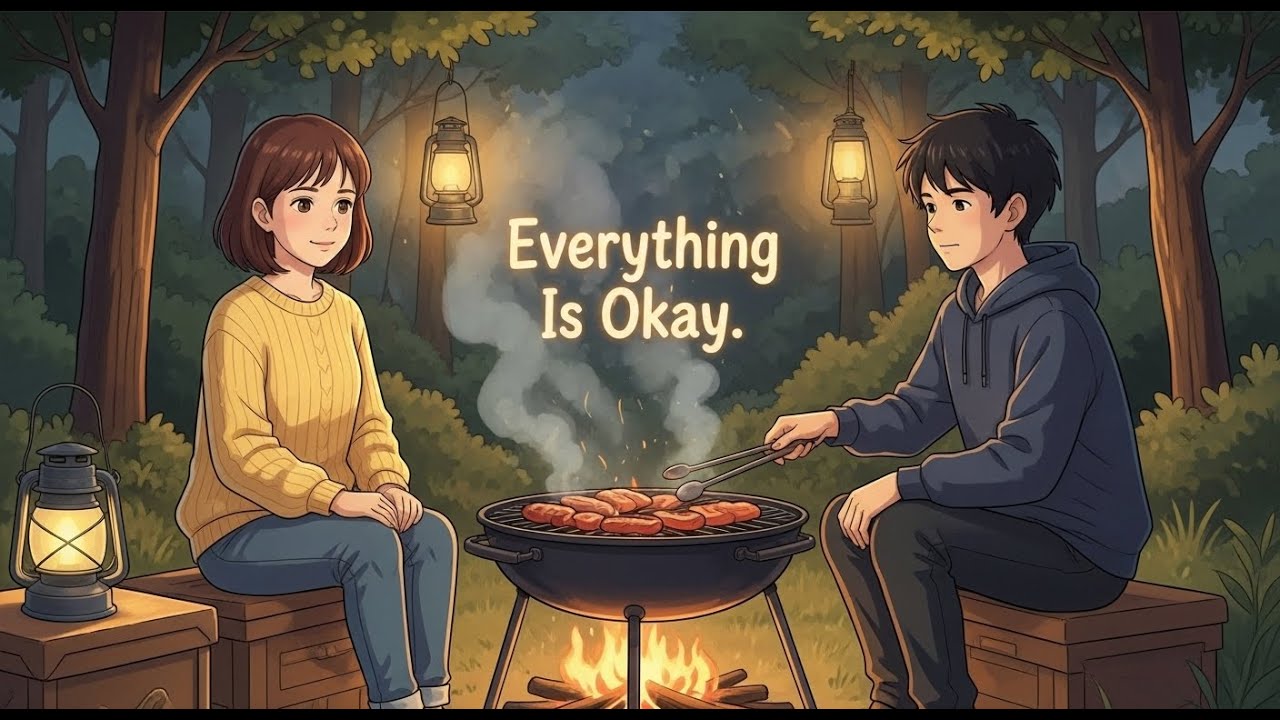 Quiet Ghibli BBQ 🌿 Slow Cooking & Cozy Ambience
