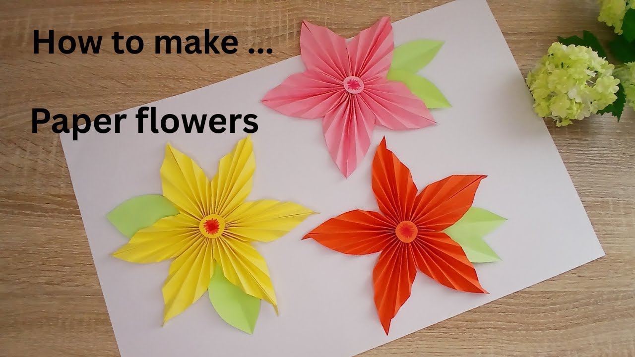 Simple craft - How to make paper flowers DIY