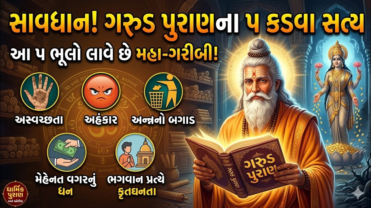 સાવધાન! ગરુડ પુરાણના આ 5 કડવા સત્ય, જે માણસને રાતોરાત કંગાળ બનાવી દે છે | Garud Puran in Gujarati