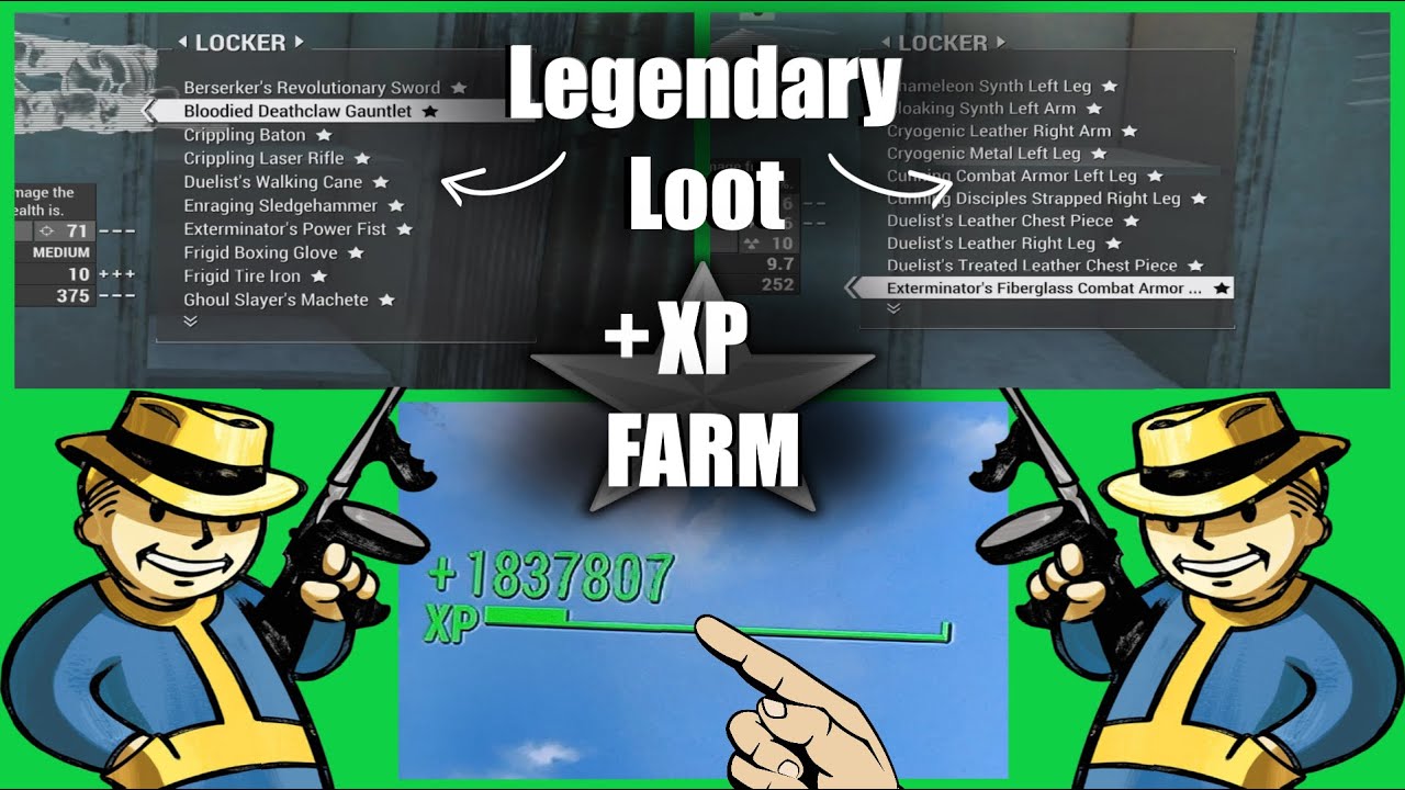 OP XP & Legendary Loot Farm! - Using Ambush Kit - Fallout 4