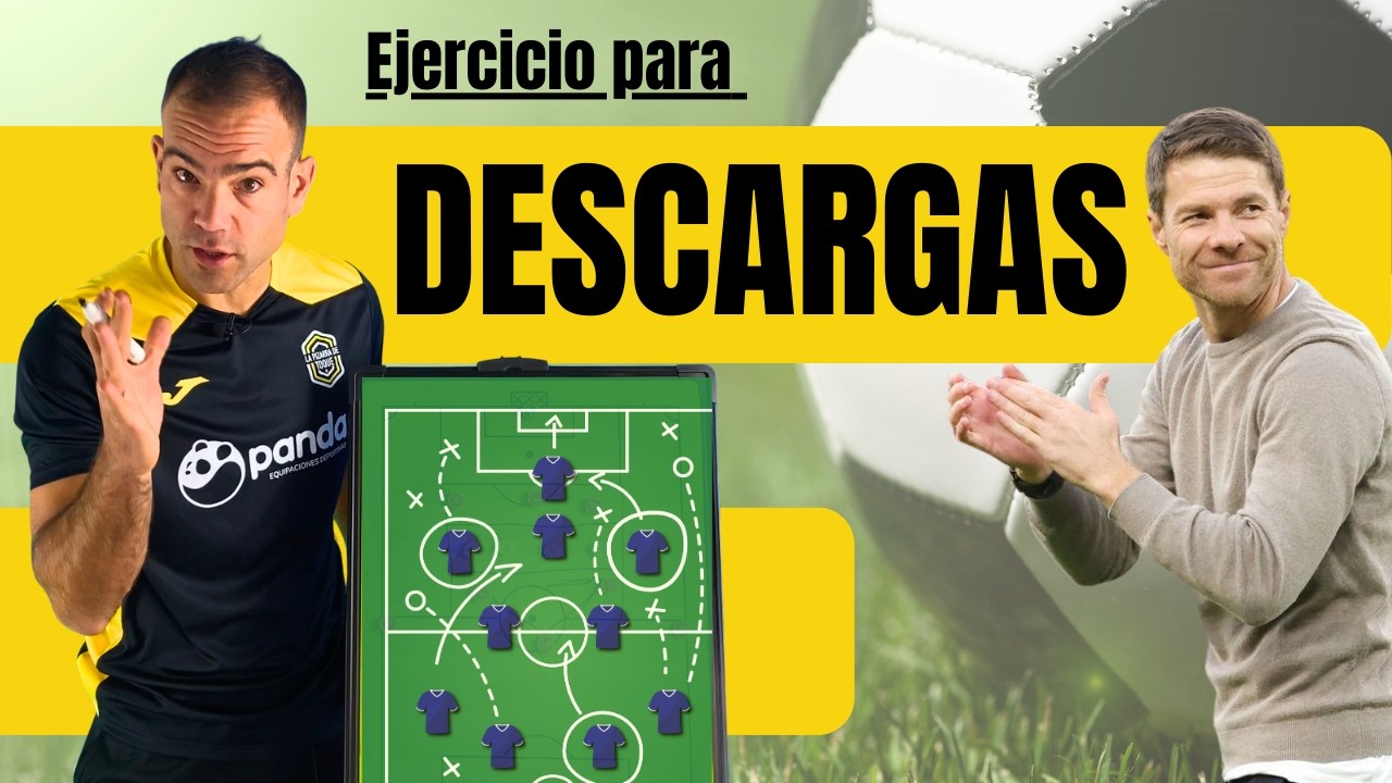 Ejercicio de JUEGO DE CARA👉🏻Cómo trabajar las DESCARGAS en Fútbol🔥Movimientos de DELANTERO y MEDIOS
