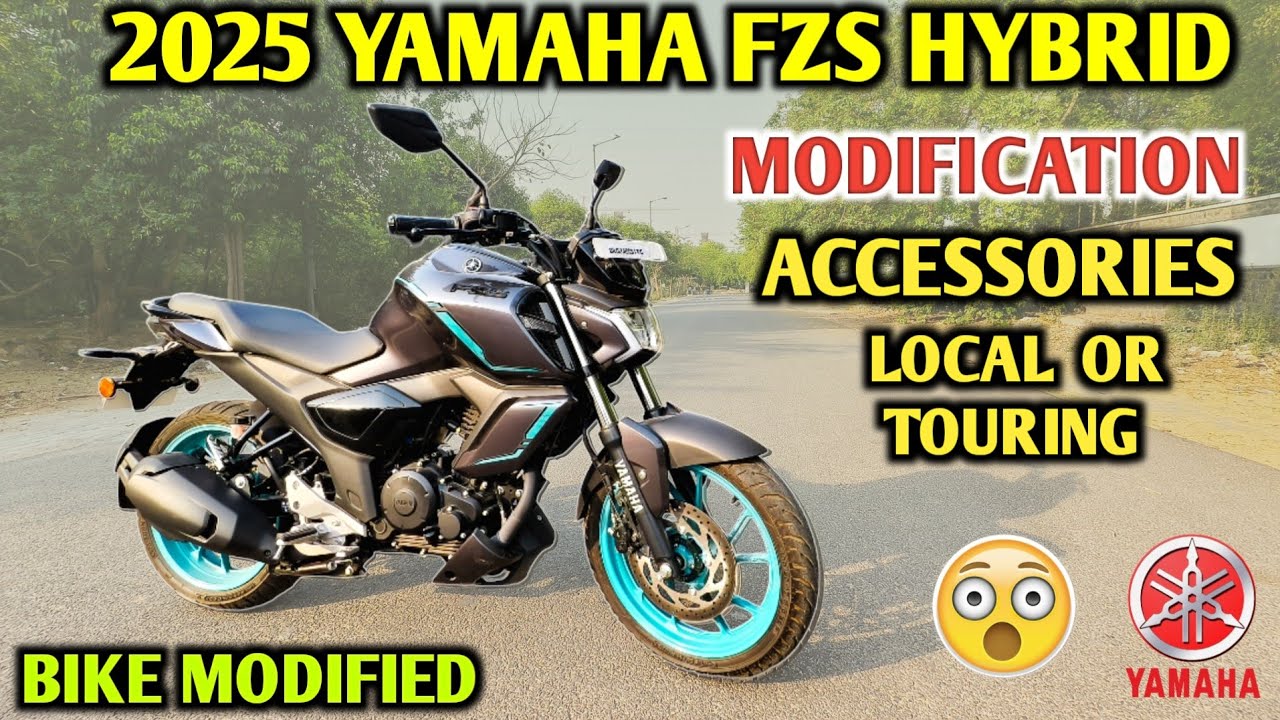 2025 Yamaha FZS Hybrid Bike Accessories for Modification | Bike Modified Local or Touring