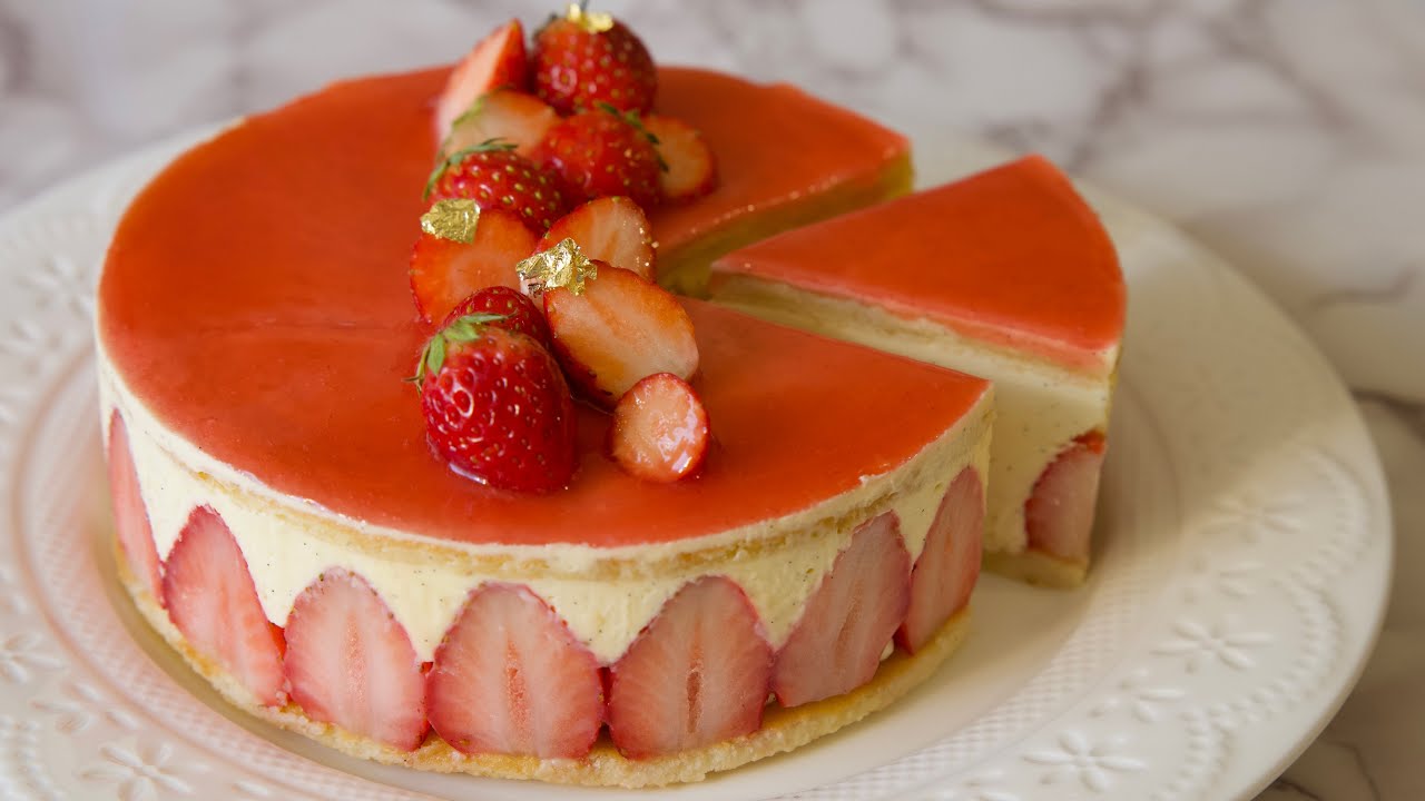 【フランス版ショートケーキ】フレジェの作り方/Fraisier