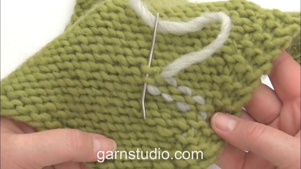 How to weave in tails in stocking stitch