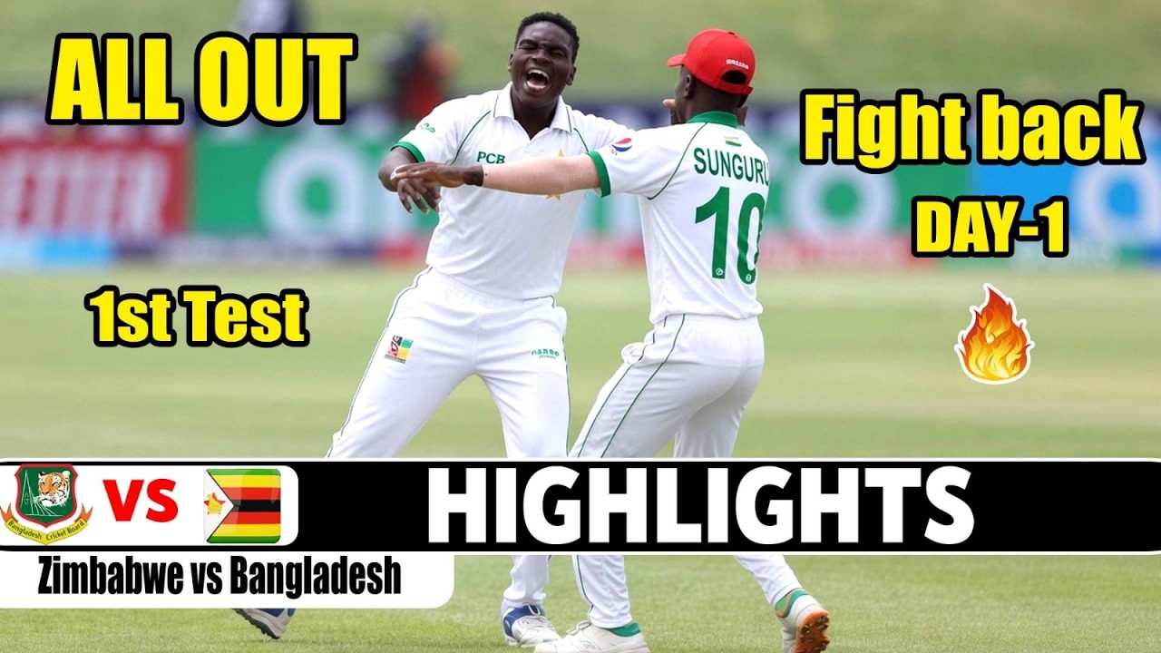 Bangladesh Vs Zimbabwe 1st Test Match Day 1 Highlights 2026 | BAN Vs ZIM