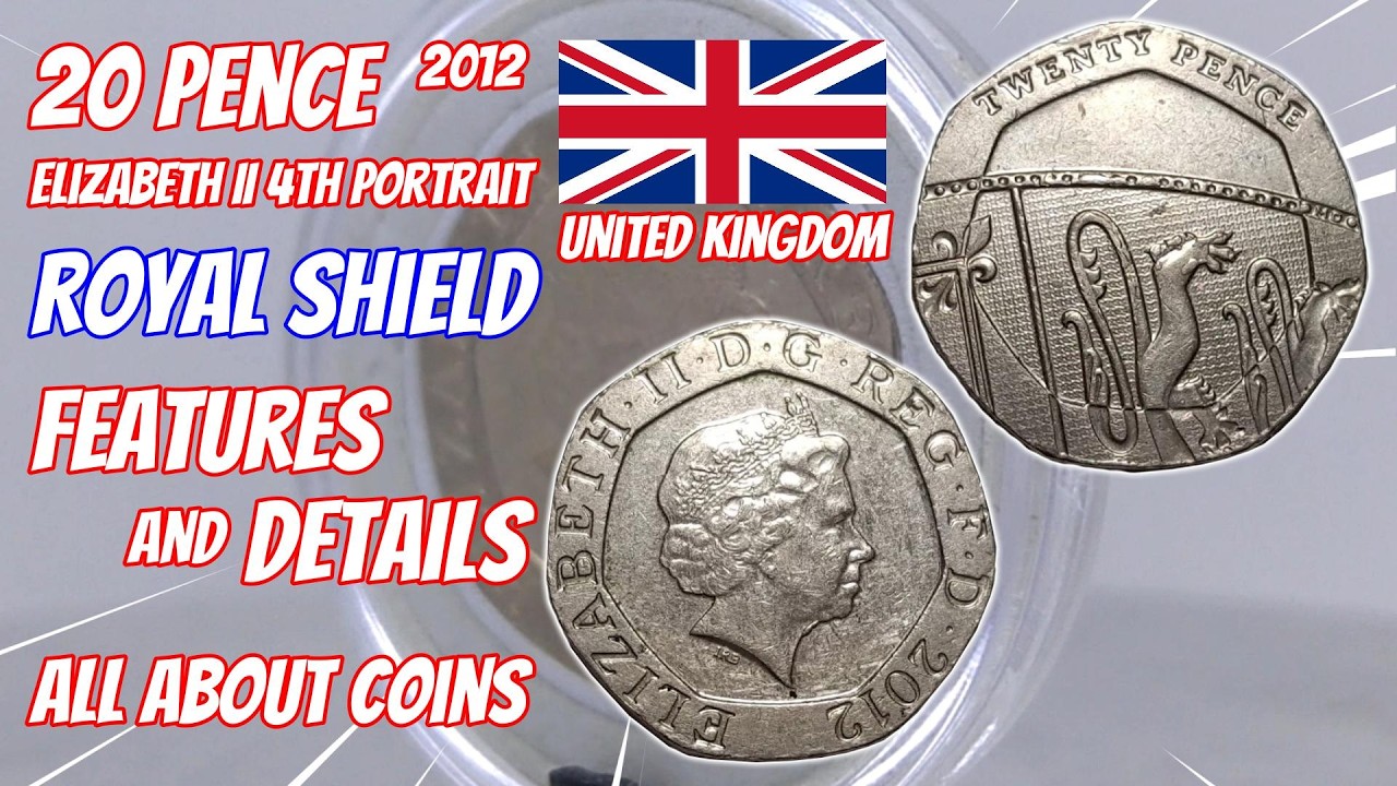 20 Pence 2012 UK - Elizabeth II 4th portrait; Royal Shield, magnetic | Features and Details
